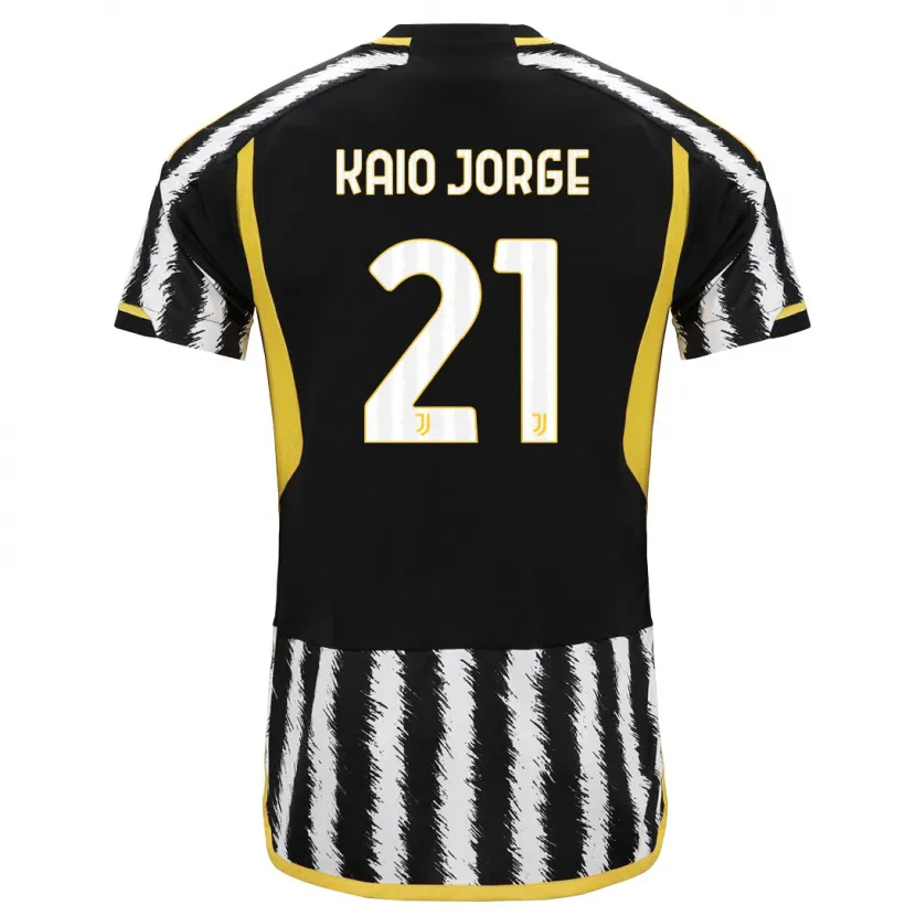 Danxen Niño Camiseta Kaio Jorge #21 Blanco Negro 1ª Equipación 2023/24 La Camisa