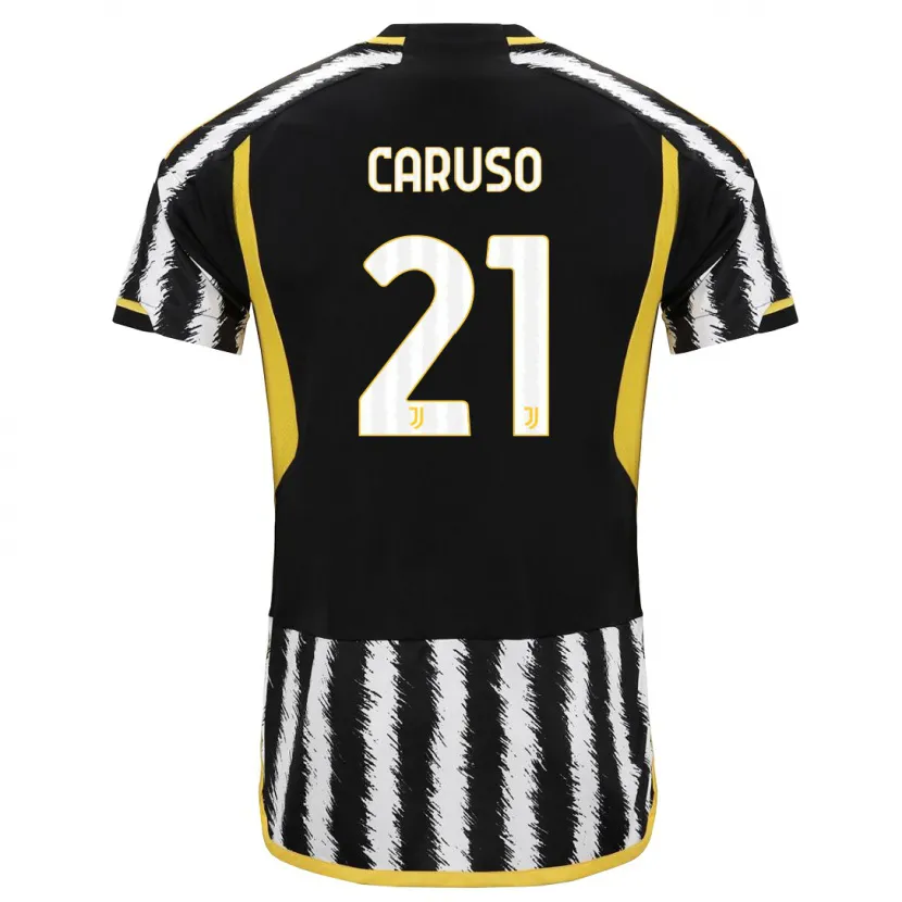 Danxen Niño Camiseta Arianna Caruso #21 Blanco Negro 1ª Equipación 2023/24 La Camisa