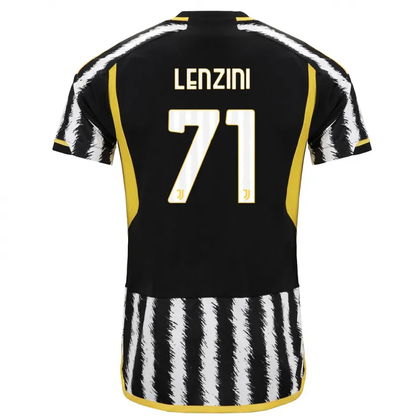 Danxen Niño Camiseta Martina Lenzini #71 Blanco Negro 1ª Equipación 2023/24 La Camisa