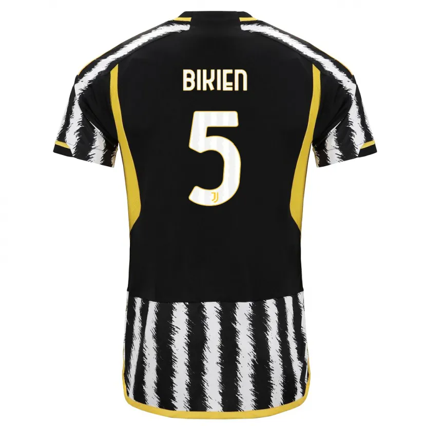 Danxen Niño Camiseta Felix Nzouango Bikien #5 Blanco Negro 1ª Equipación 2023/24 La Camisa