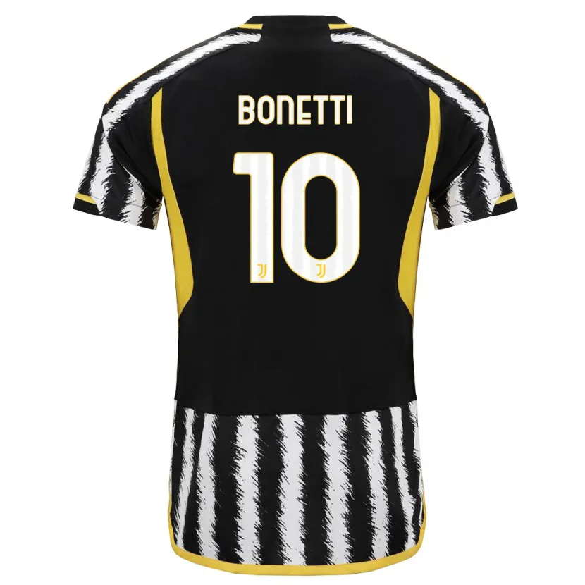 Danxen Niño Camiseta Andrea Bonetti #10 Blanco Negro 1ª Equipación 2023/24 La Camisa