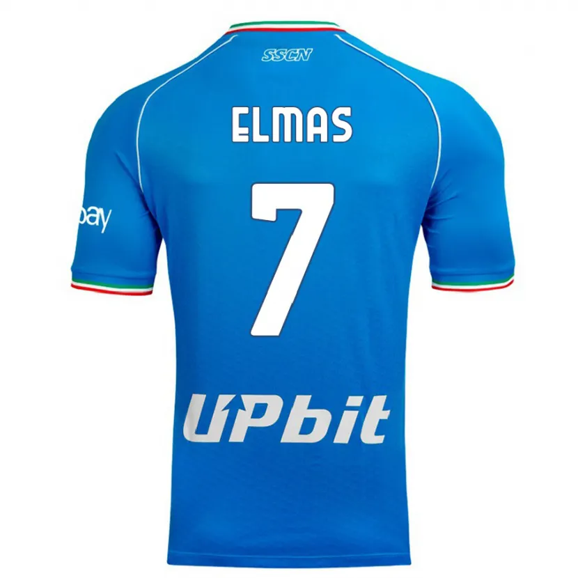 Danxen Niño Camiseta Eljif Elmas #7 Cielo Azul 1ª Equipación 2023/24 La Camisa