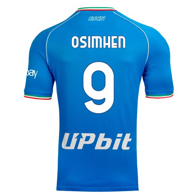 Danxen Niño Camiseta Victor Osimhen #9 Cielo Azul 1ª Equipación 2023/24 La Camisa