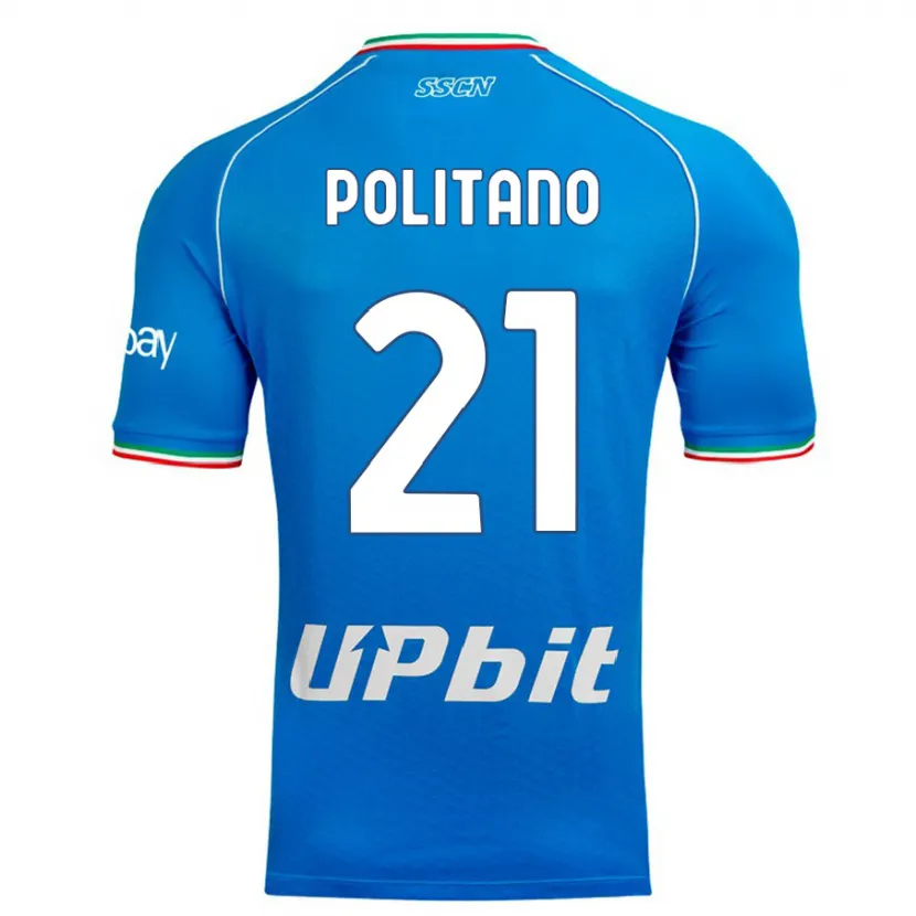 Danxen Niño Camiseta Matteo Politano #21 Cielo Azul 1ª Equipación 2023/24 La Camisa