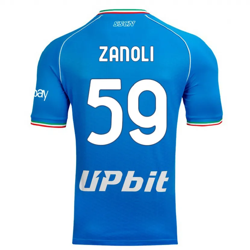 Danxen Niño Camiseta Alessandro Zanoli #59 Cielo Azul 1ª Equipación 2023/24 La Camisa