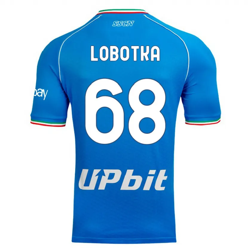 Danxen Niño Camiseta Stanislav Lobotka #68 Cielo Azul 1ª Equipación 2023/24 La Camisa