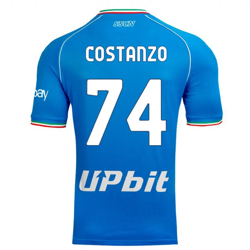 Danxen Niño Camiseta Davide Costanzo #74 Cielo Azul 1ª Equipación 2023/24 La Camisa