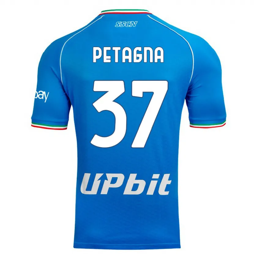 Danxen Niño Camiseta Andrea Petagna #37 Cielo Azul 1ª Equipación 2023/24 La Camisa