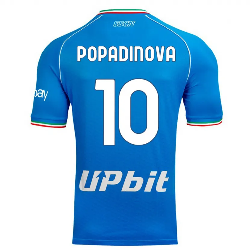 Danxen Niño Camiseta Evdokiya Popadinova #10 Cielo Azul 1ª Equipación 2023/24 La Camisa