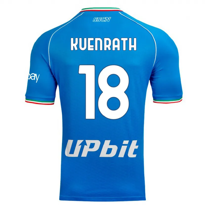 Danxen Niño Camiseta Melanie Kuenrath #18 Cielo Azul 1ª Equipación 2023/24 La Camisa