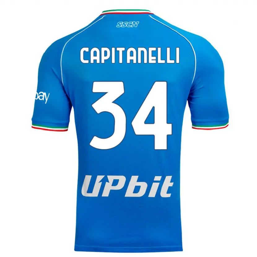 Danxen Niño Camiseta Ilaria Capitanelli #34 Cielo Azul 1ª Equipación 2023/24 La Camisa