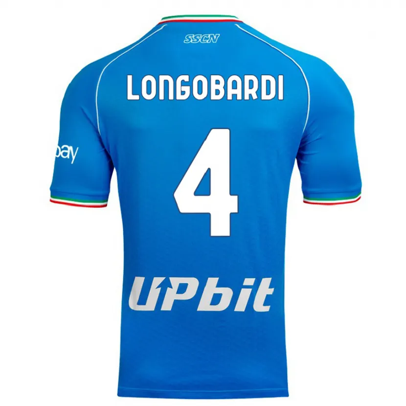 Danxen Niño Camiseta Salvatore Longobardi #4 Cielo Azul 1ª Equipación 2023/24 La Camisa