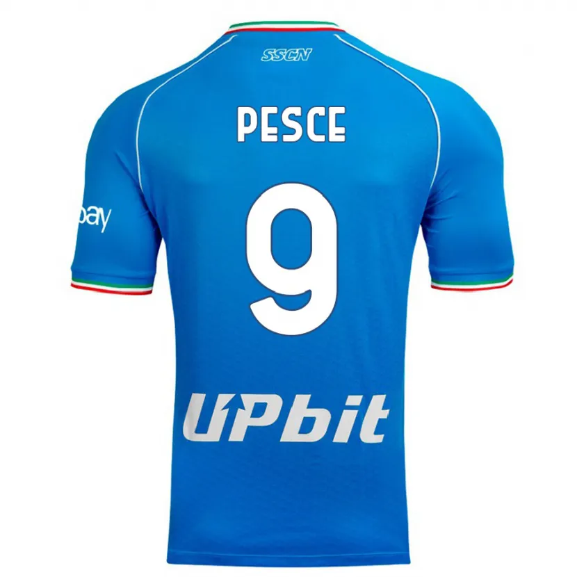 Danxen Niño Camiseta Antonio Pesce #9 Cielo Azul 1ª Equipación 2023/24 La Camisa