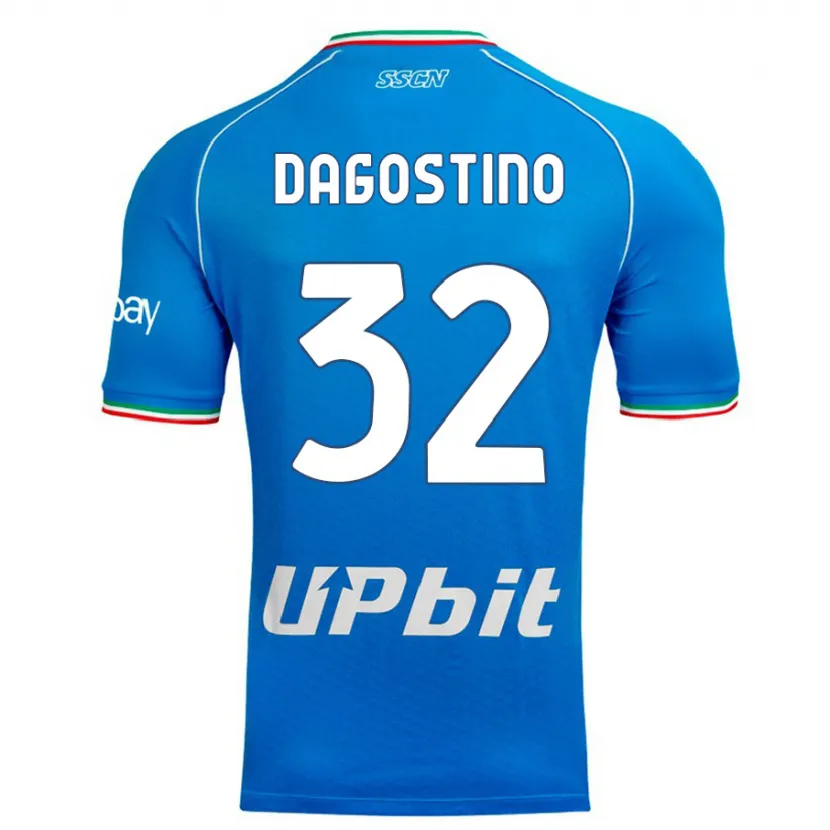 Danxen Niño Camiseta Giuseppe Dagostino #32 Cielo Azul 1ª Equipación 2023/24 La Camisa