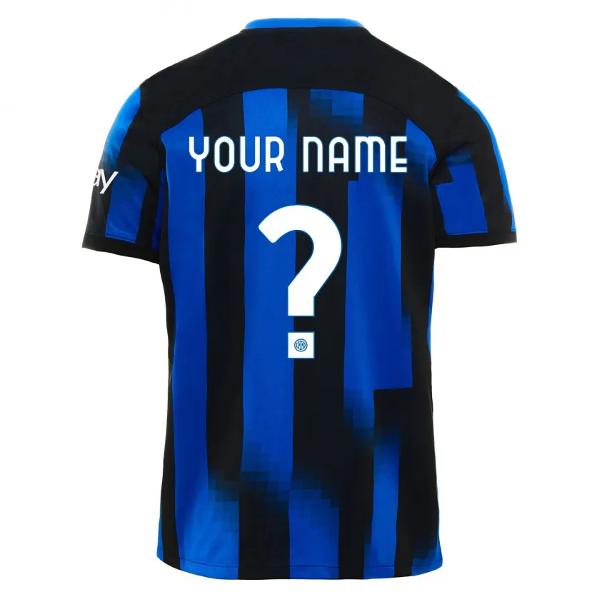 Danxen Niño Camiseta Su Nombre #0 Azul Negro 1ª Equipación 2023/24 La Camisa