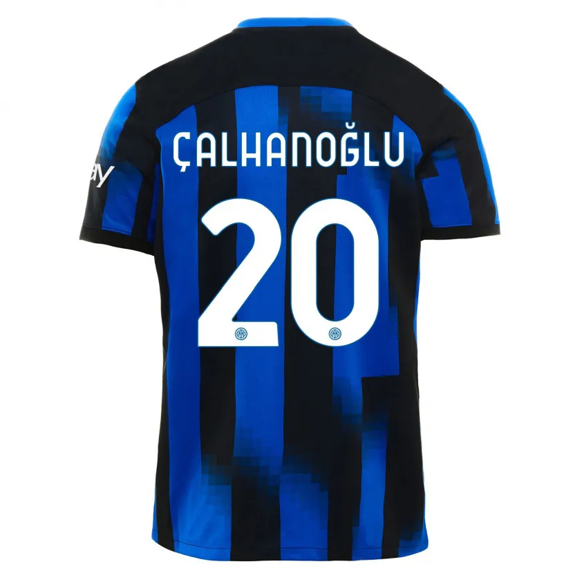 Danxen Niño Camiseta Hakan Calhanoglu #20 Azul Negro 1ª Equipación 2023/24 La Camisa