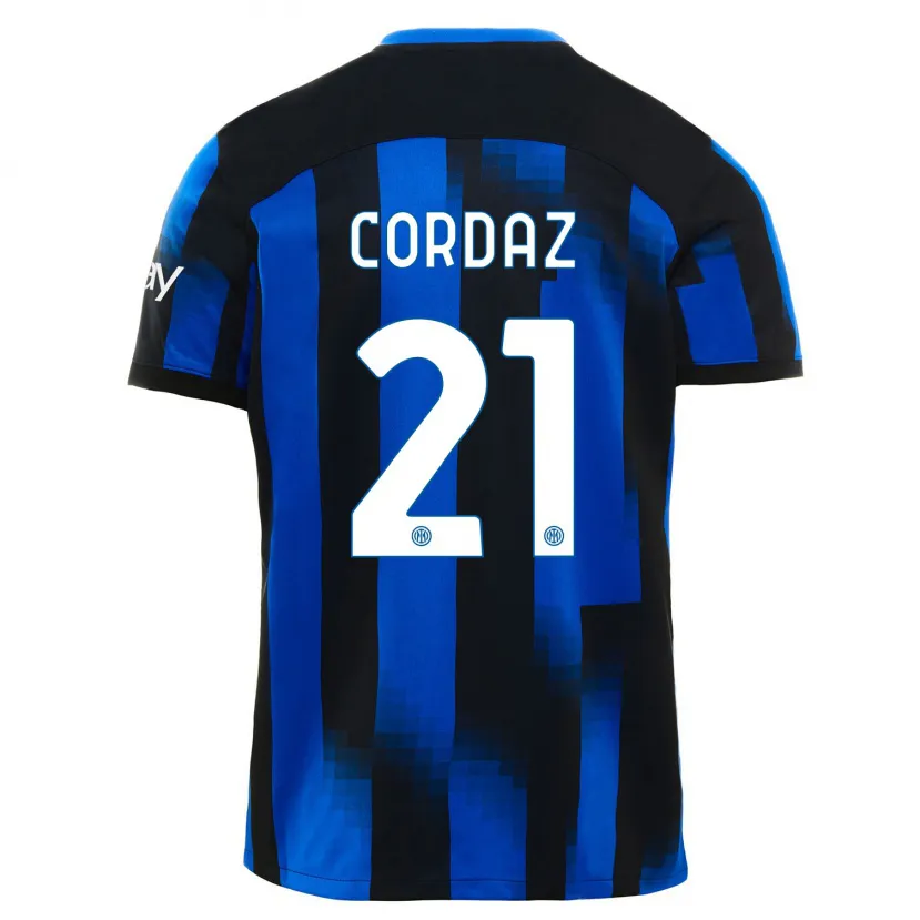 Danxen Niño Camiseta Alex Cordaz #21 Azul Negro 1ª Equipación 2023/24 La Camisa