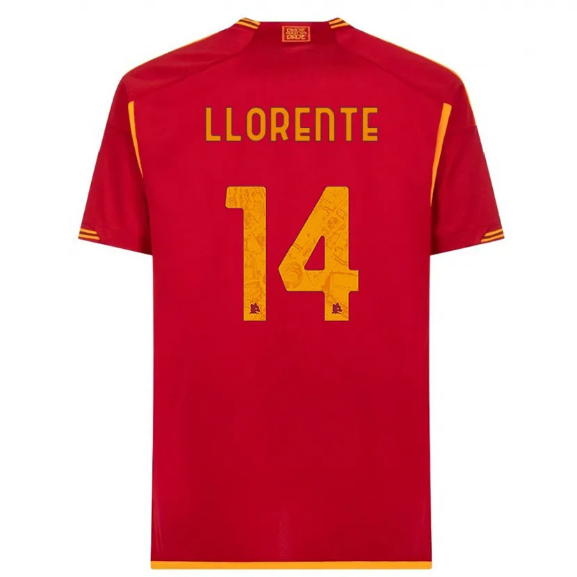 Danxen Niño Camiseta Diego Llorente #14 Rojo 1ª Equipación 2023/24 La Camisa