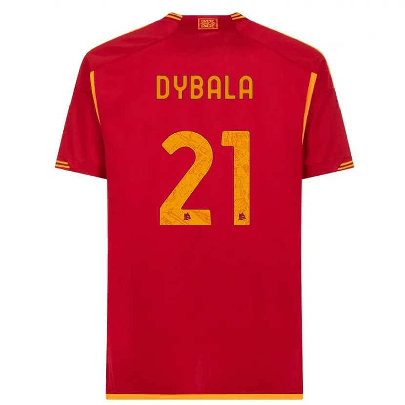 Danxen Niño Camiseta Paulo Dybala #21 Rojo 1ª Equipación 2023/24 La Camisa