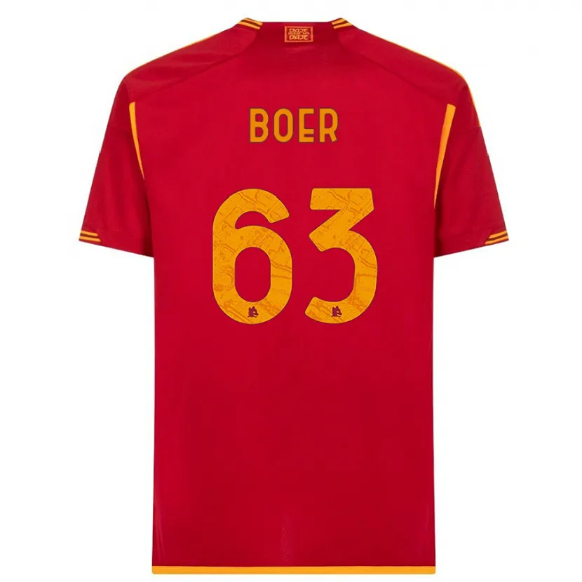 Danxen Niño Camiseta Pietro Boer #63 Rojo 1ª Equipación 2023/24 La Camisa