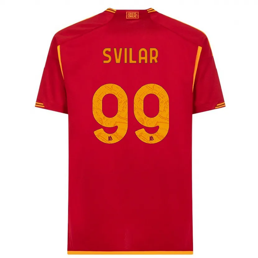 Danxen Niño Camiseta Mile Svilar #99 Rojo 1ª Equipación 2023/24 La Camisa