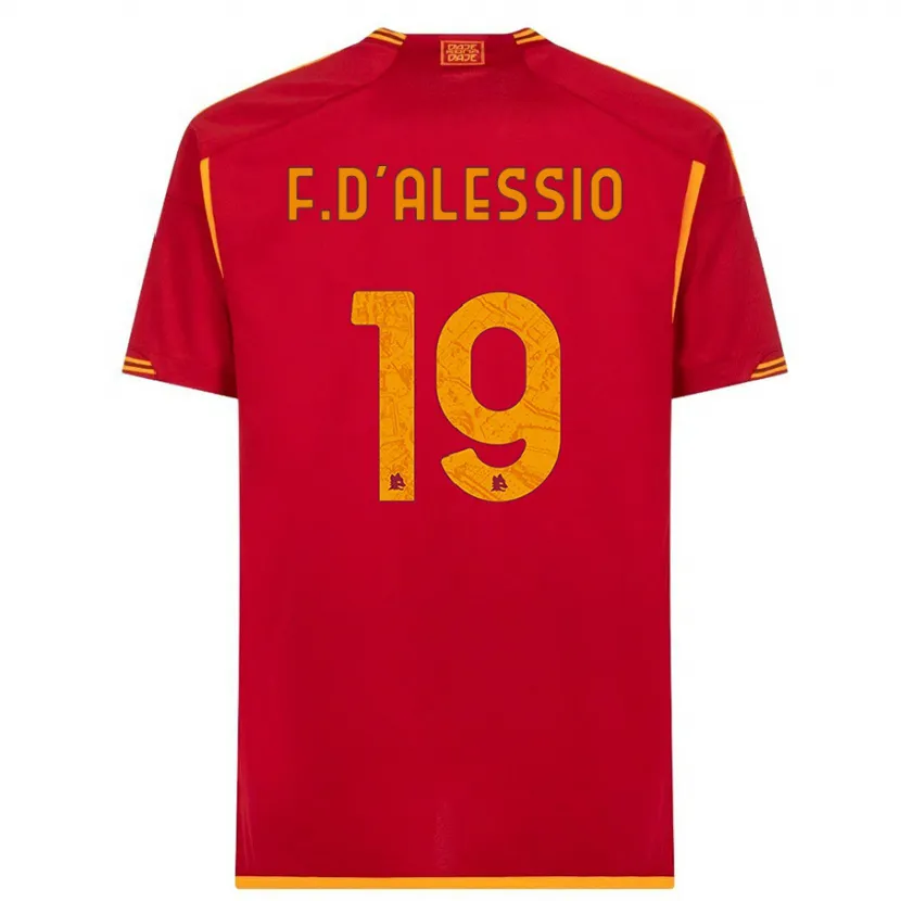 Danxen Niño Camiseta Francesco D'alessio #19 Rojo 1ª Equipación 2023/24 La Camisa