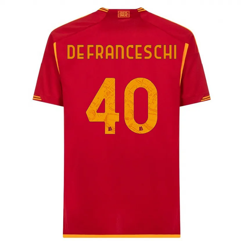 Danxen Niño Camiseta Leonardo De Franceschi #40 Rojo 1ª Equipación 2023/24 La Camisa