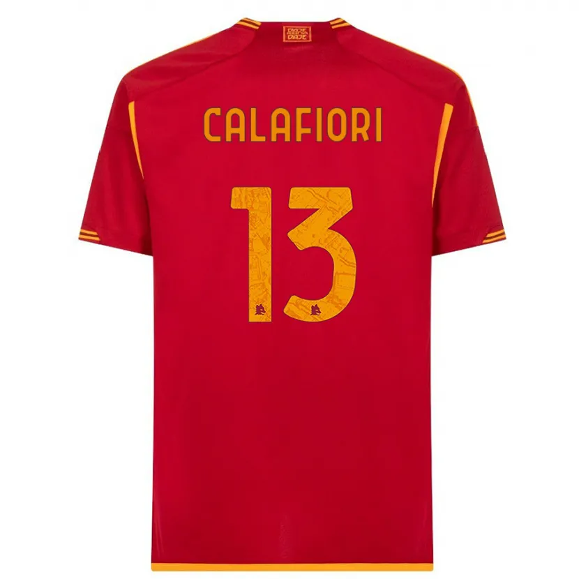 Danxen Niño Camiseta Riccardo Calafiori #13 Rojo 1ª Equipación 2023/24 La Camisa