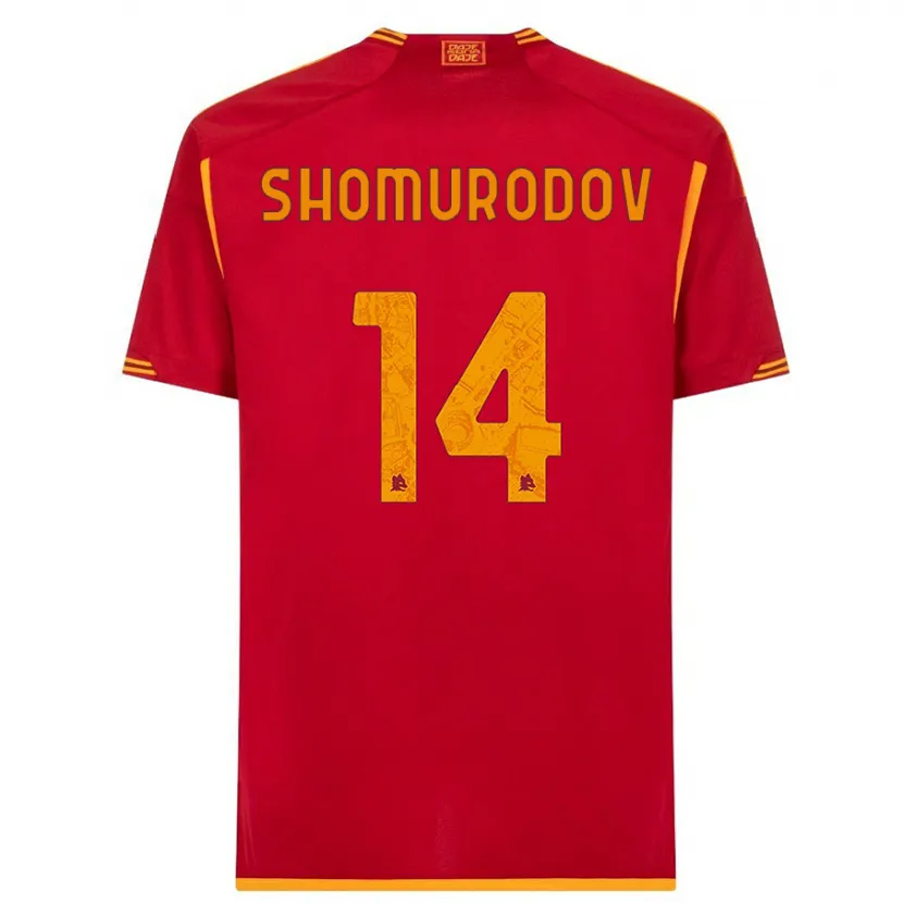 Danxen Niño Camiseta Eldor Shomurodov #14 Rojo 1ª Equipación 2023/24 La Camisa