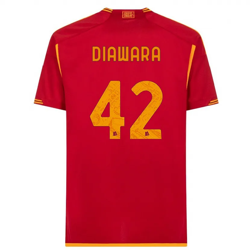 Danxen Niño Camiseta Amadou Diawara #42 Rojo 1ª Equipación 2023/24 La Camisa