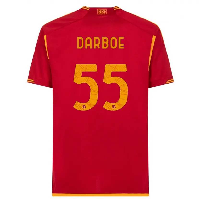 Danxen Niño Camiseta Ebrima Darboe #55 Rojo 1ª Equipación 2023/24 La Camisa