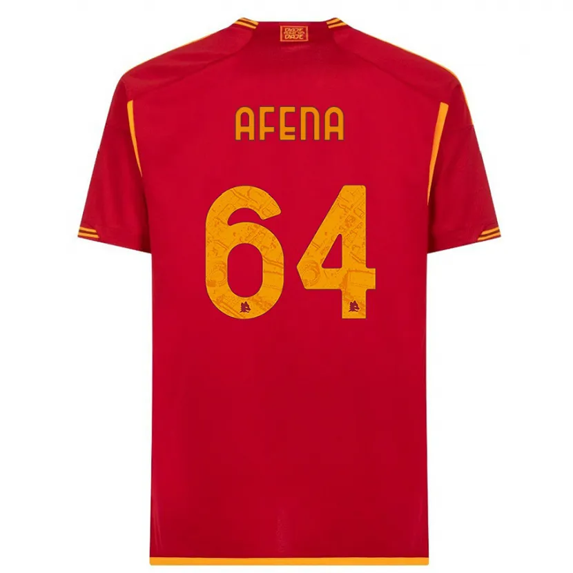 Danxen Niño Camiseta Felix Afena-Gyan #64 Rojo 1ª Equipación 2023/24 La Camisa