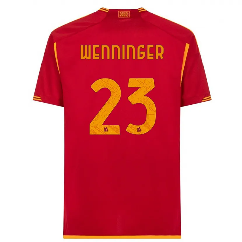 Danxen Niño Camiseta Carina Wenninger #23 Rojo 1ª Equipación 2023/24 La Camisa