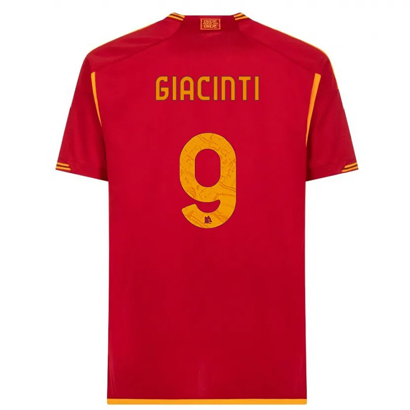 Danxen Niño Camiseta Valentina Giacinti #9 Rojo 1ª Equipación 2023/24 La Camisa