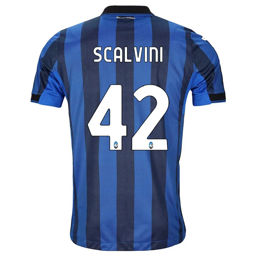 Danxen Niño Camiseta Giorgio Scalvini #42 Azul Negro 1ª Equipación 2023/24 La Camisa