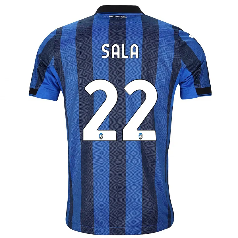 Danxen Niño Camiseta Lorenzo Sala #22 Azul Negro 1ª Equipación 2023/24 La Camisa