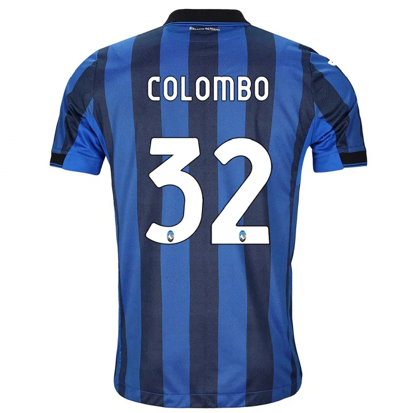 Danxen Niño Camiseta Matteo Colombo #32 Azul Negro 1ª Equipación 2023/24 La Camisa