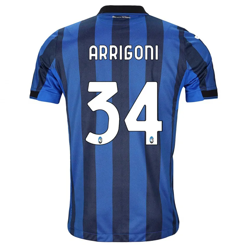 Danxen Niño Camiseta Mattia Arrigoni #34 Azul Negro 1ª Equipación 2023/24 La Camisa