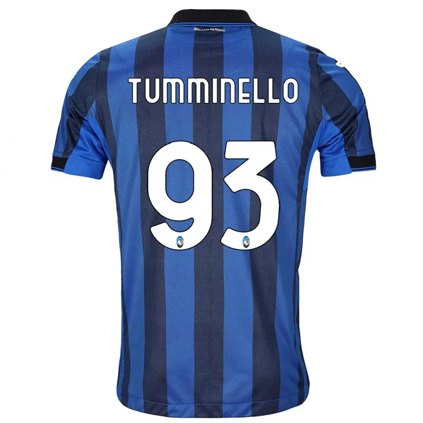 Danxen Niño Camiseta Marco Tumminello #93 Azul Negro 1ª Equipación 2023/24 La Camisa