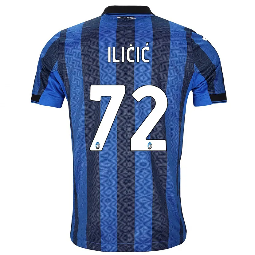 Danxen Niño Camiseta Josip Ilicic #72 Azul Negro 1ª Equipación 2023/24 La Camisa