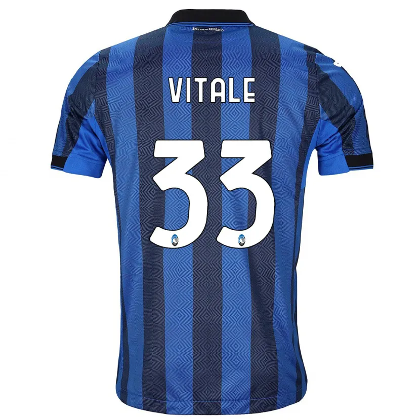 Danxen Niño Camiseta Francesca Vitale #33 Azul Negro 1ª Equipación 2023/24 La Camisa