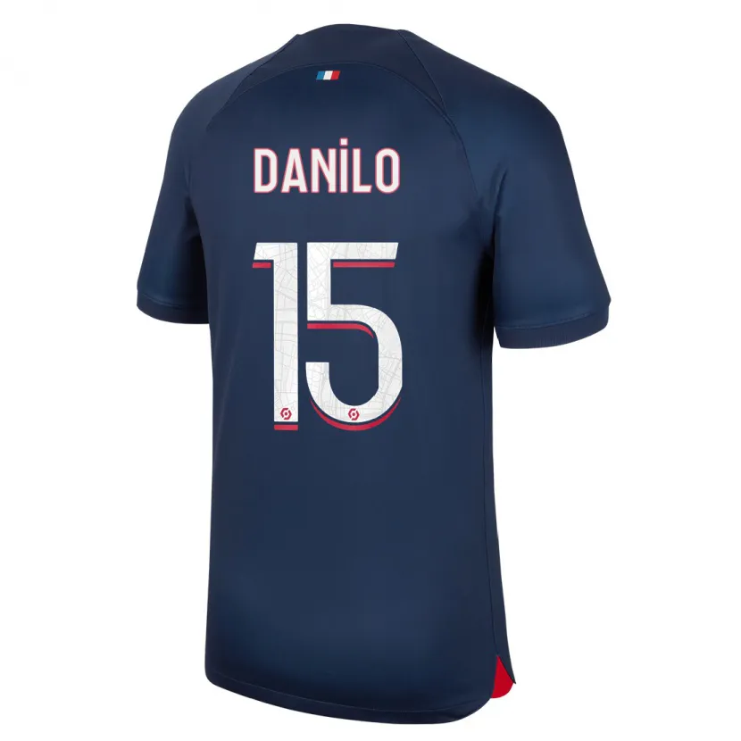 Danxen Niño Camiseta Danilo Pereira #15 Azul Rojo 1ª Equipación 2023/24 La Camisa