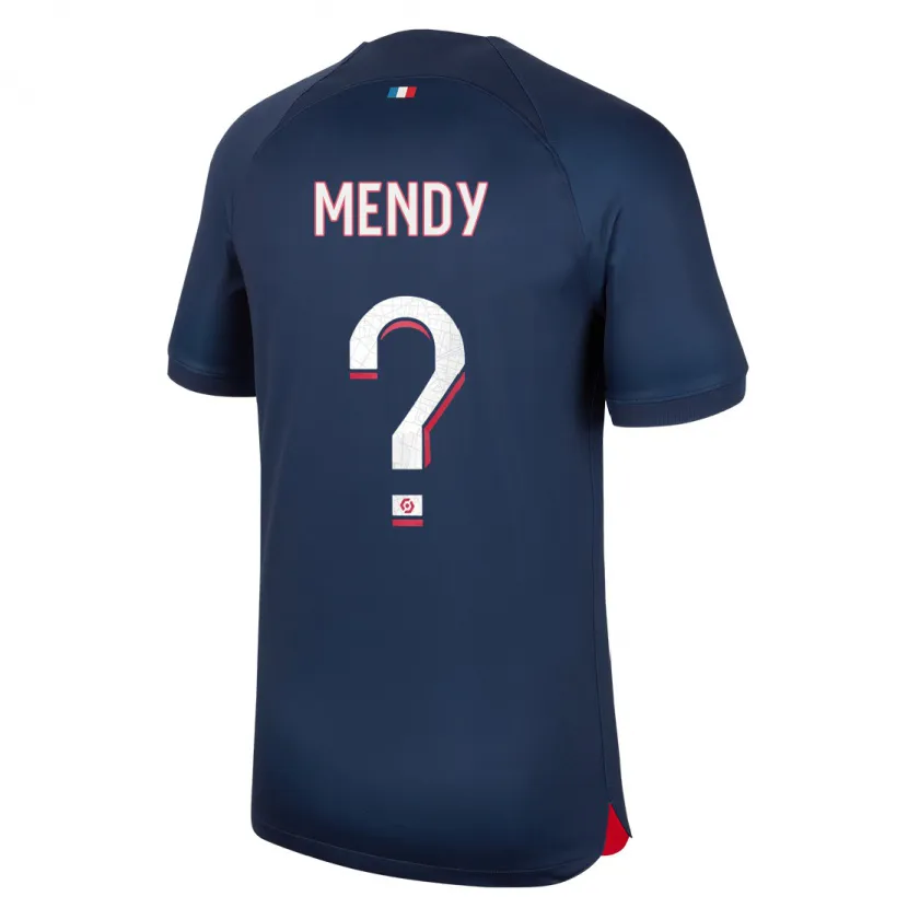 Danxen Niño Camiseta Tony Mendy #0 Azul Rojo 1ª Equipación 2023/24 La Camisa