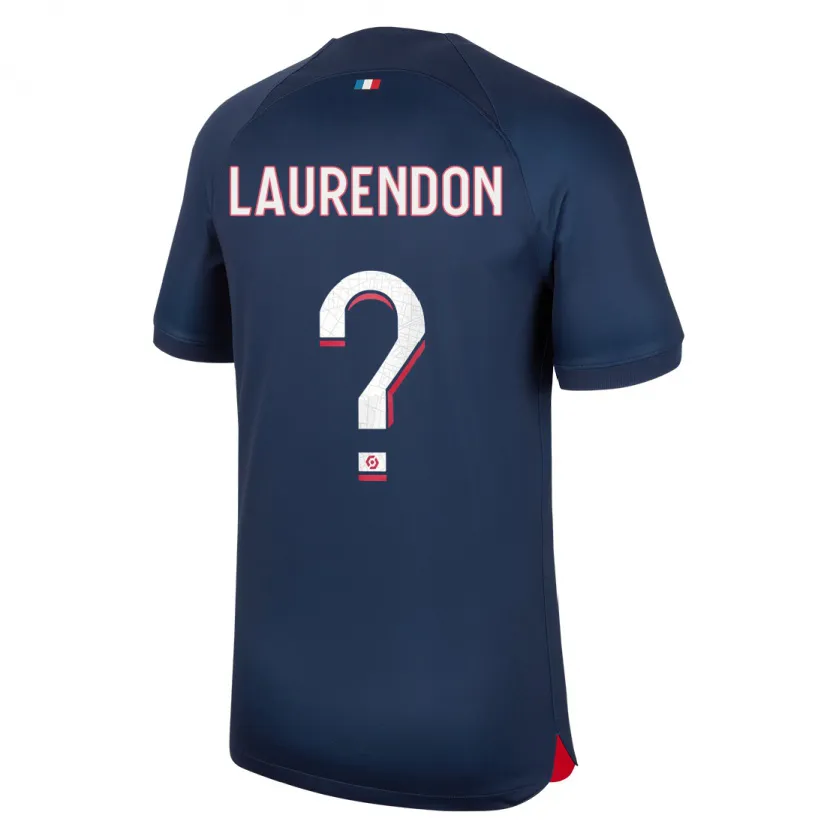 Danxen Niño Camiseta Bilal Laurendon #0 Azul Rojo 1ª Equipación 2023/24 La Camisa