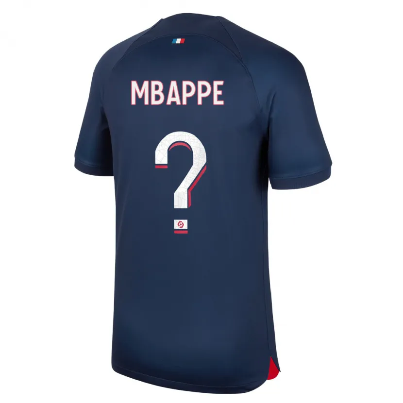 Danxen Niño Camiseta Ethan Mbappé #0 Azul Rojo 1ª Equipación 2023/24 La Camisa