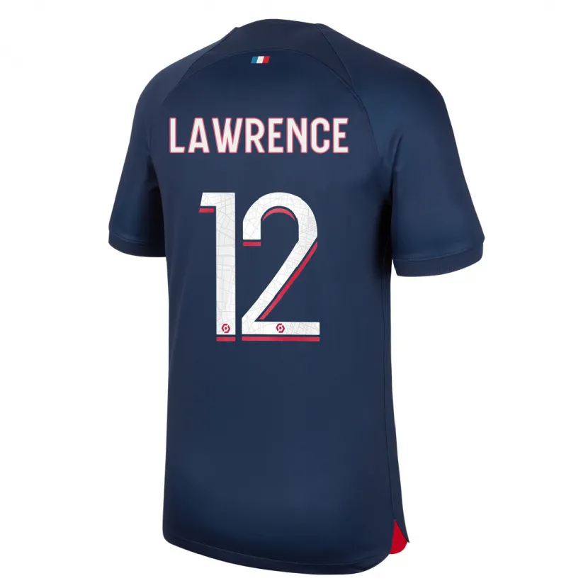 Danxen Niño Camiseta Ashley Lawrence #12 Azul Rojo 1ª Equipación 2023/24 La Camisa