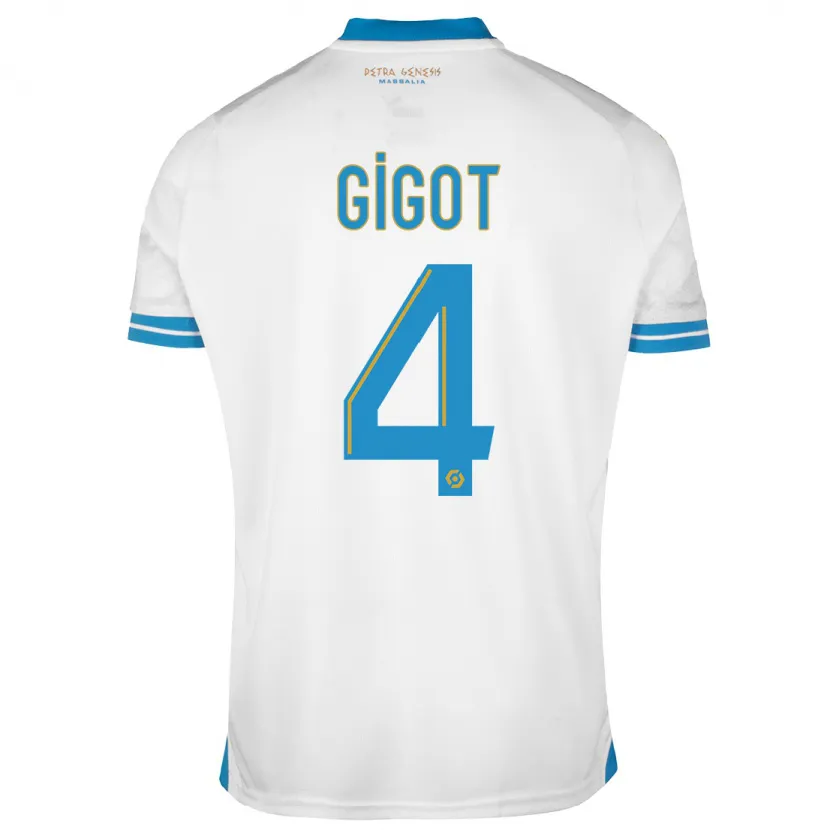 Danxen Niño Camiseta Samuel Gigot #4 Blanco 1ª Equipación 2023/24 La Camisa