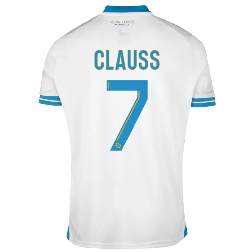 Danxen Niño Camiseta Jonathan Clauss #7 Blanco 1ª Equipación 2023/24 La Camisa