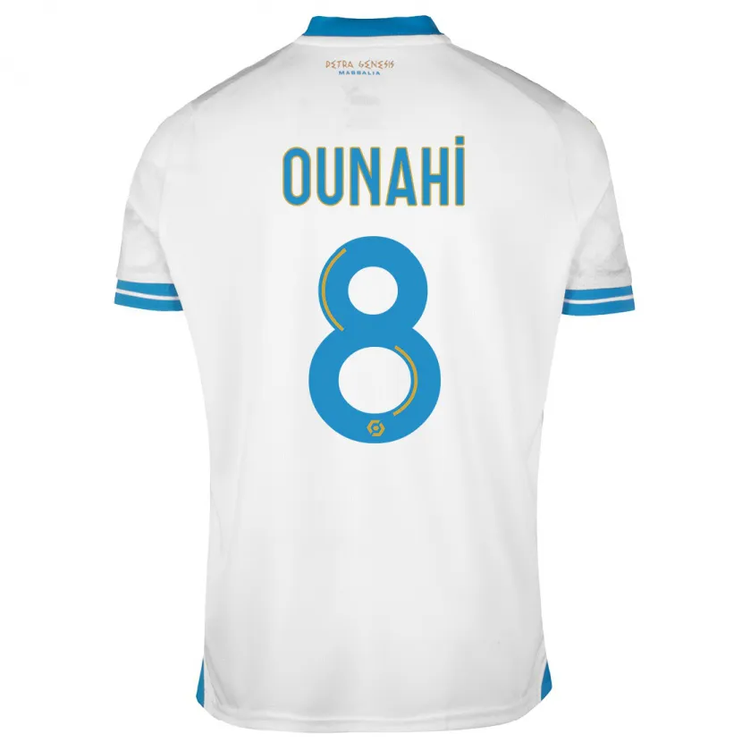 Danxen Niño Camiseta Azzedine Ounahi #8 Blanco 1ª Equipación 2023/24 La Camisa