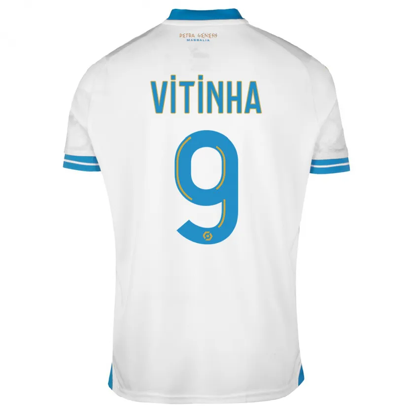 Danxen Niño Camiseta Vitinha #9 Blanco 1ª Equipación 2023/24 La Camisa